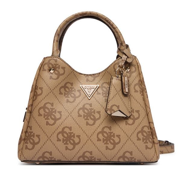 Torebka Guess. Brązowe kuferki Guess, z aplikacjami, bez dodatków. Za 699,99 zł.