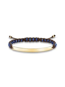 Thomas Sabo Bransoletka w kolorze ciemnobrązowym rozmiar: onesize. Brązowe bransoletki Thomas Sabo, srebrne. Za 149,31 zł.