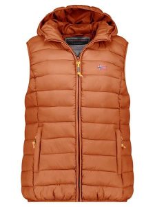 Geographical Norway Kamizelka pikowana "Vatikolor" w kolorze jasnobrązowym rozmiar: XXL. Brązowe kamizelki Geographical Norway, xxl, bez wzorów, bez kołnierzyka, bez ramiączek, bez kaptura. Za 162,49 zł.