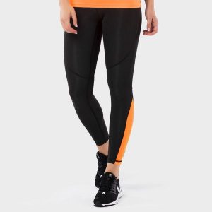 Kobieta Fitness Legginsy sportowe ze średnim stanem Fit Max SIROKO Czarny. Brązowe legginsy SIROKO, bez wzorów. Za 126,50 zł.