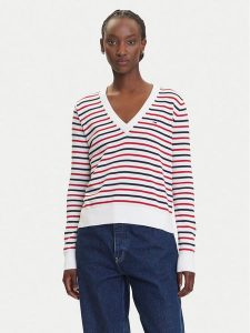 Tommy Jeans Sweter Essential DW0DW19888 Kolorowy Regular Fit. Swetry klasyczne Tommy Jeans, xxs, z bawełny, bez kołnierzyka. Za 279,99 zł.