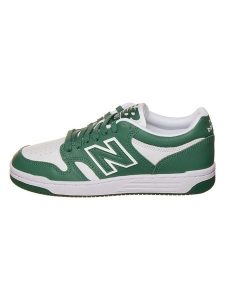 New Balance Skórzane sneakersy "480" w kolorze zielonym rozmiar: 42,5. Zielone trampki New Balance, bez wzorów, bez zapięcia. Za 265,23 zł.
