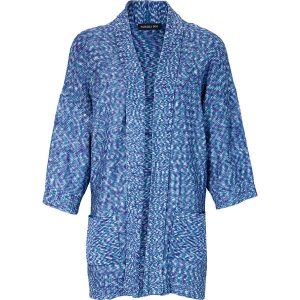 Sweter rozpinany w kolorze niebieskim. Niebieskie kardigany marki PATRIZIA DINI by heine, prążkowane. W wyprzedaży za 126,95 zł.