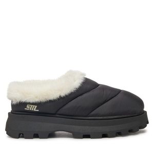 Śniegowce Steve Madden. Czarne buty zimowe Steve Madden, bez obcasa, bez zapięcia. Za 479,99 zł.