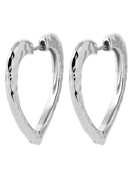 L'Atélier Précieux Srebrne kolczyki-kreole rozmiar: onesize. Szare kolczyki l'Atelier precieux, srebrne. Za 227,85 zł.