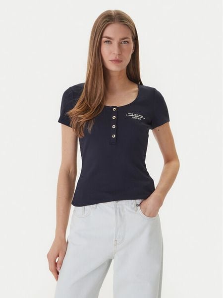 Guess T-Shirt GUESS x NORTH SAILS W6GP01 K2658 Granatowy Regular Fit. Niebieskie t-shirty Guess, l, z aplikacjami, z syntetyku, bez kołnierzyka, bez ramiączek. Za 264,99 zł.