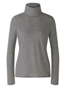 Oui Koszulka w kolorze czarno-białym rozmiar: 40. Czarne bluzki Oui, bez wzorów, z bawełny, bez kołnierzyka, bez ramiączek. Za 173,99 zł.