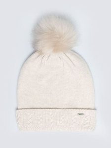 BIG STAR Czapka w kolorze kremowym rozmiar: onesize. Brązowe czapki Big Star, bez wzorów, z materiału, retro. Za 57,99 zł.