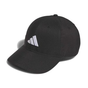 Damska czapka z daszkiem adidas Tour Badge. Czarne czapki ADIDAS, bez wzorów, z materiału, eleganckie. Za 145,50 zł.