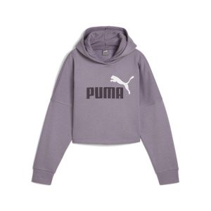 Młodzieżowa bluza o skróconym kroju z kapturem i logo Essentials PUMA. Fioletowa bluzy Puma, m, bez wzorów, z kapturem. Za 146,99 zł.