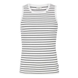Damski tank top Protest Anisa. Białe topy Protest, bez wzorów, eleganckie, bez kołnierzyka, bez ramiączek. Za 190,00 zł.