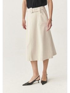 TATUUM Spódnica w kolorze kremowym rozmiar: 38. Brązowe spódnice Tatuum, na co dzień, bez wzorów, z tkaniny, midi. Za 188,40 zł.