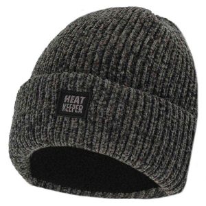 Damska czapka termoaktywna Heatkeeper Chenille ciemnoszara. Szare czapki HEAT KEEPER, bez wzorów, z dzianiny. Za 99,78 zł.