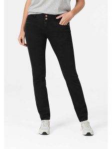 Timezone Dżinsy "Enya" - Slim fit - w kolorze czarnym rozmiar: W27/L30. Czarne jeansy Timezone, z aplikacjami. Za 131,74 zł.