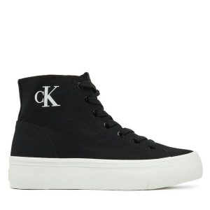 Trampki Calvin Klein Jeans. Czarne trampki Calvin Klein Jeans, bez wzorów, z jeansu, bez zapięcia. Za 199,99 zł.