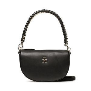 Torebka Tommy Hilfiger. Brązowe listonoszki TOMMY HILFIGER, bez wzorów, bez dodatków. Za 399,99 zł.