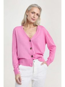 Josephine & Co Kardigan "August" w kolorze jasnoróżowym rozmiar: M. Różowe kardigany Josephine & Co, z wełny. Za 228,38 zł.