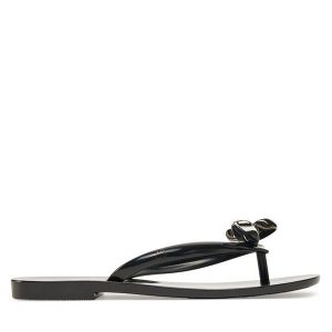 Japonki Melissa. Czarne klapki Melissa, bez wzorów, bez obcasa. Za 219,99 zł.