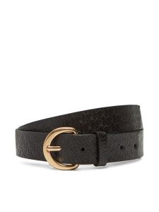 Calvin Klein Pasek Damski Classic Buckle Aop 30Mm LV04K7019G Czarny. Czarne paski Calvin Klein, bez wzorów, ze skóry. Za 139,99 zł.