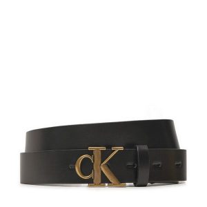 Pasek Damski Calvin Klein. Czarne paski Calvin Klein, bez wzorów. Za 129,99 zł.