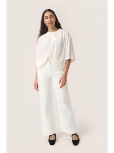 Soaked in Luxury Bluzka w kolorze białym rozmiar: XL. Białe bluzki Soaked in Luxury, xl, bez wzorów, bez kołnierzyka, bez ramiączek. Za 125,45 zł.