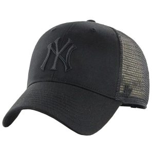 Czapka z daszkiem dla dorosłych MLB New York Yankees Branson Cap. Czarne czapki 47 Brand, bez wzorów, z bawełny. Za 79,99 zł.