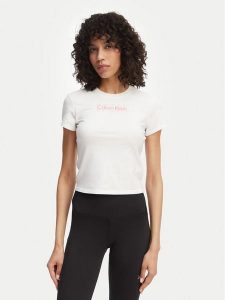 Calvin Klein T-Shirt LVGWS6K240 Biały Regular Fit. Białe t-shirty Calvin Klein, xxl, bez wzorów, z bawełny, bez kołnierzyka, bez ramiączek. Za 169,99 zł.
