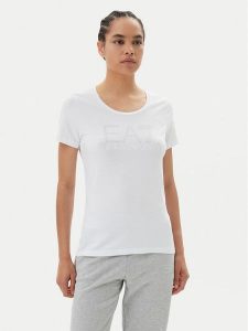 EA7 Emporio Armani T-Shirt 7W000094 AF10373 U0002 Biały Slim Fit. Białe t-shirty EA7 Emporio Armani, xs, bez wzorów, z bawełny, bez kołnierzyka, bez ramiączek. Za 219,99 zł.
