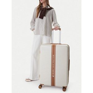 Walizka duża Beverly Hills Polo Club. Brązowe walizki Beverly Hills Polo Club, bez wzorów, duże. Za 399,99 zł.