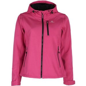 Kurtka Softshell Octavia dla Kobiet - Komfort i Styl. Czerwone kurtki ZUMBA WEAR, bez wzorów, z softshellu, bez kaptura. Za 271,99 zł.