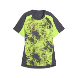 Damska koszulka piłkarska individualBLAZE PUMA Galactic Gray. Szare bluzki Puma, bez wzorów, eleganckie, bez kołnierzyka, bez ramiączek. Za 116,75 zł.