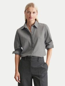 Marc O'Polo Koszula 409 0896 42451 Szary Regular Fit. Szare koszule Marc O'Polo, bez wzorów, z bawełny, bez kołnierzyka, bez ramiączek. Za 339,99 zł.