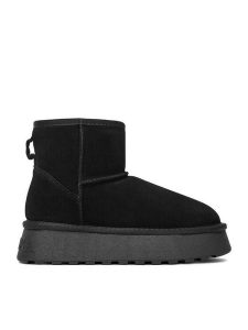Badura Śniegowce C-WFA-01-H Czarny. Czarne buty zimowe Badura, ze skóry, bez obcasa, bez zapięcia. Za 229,99 zł.