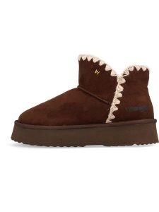 Wrangler Botki zimowe "Elsa" w kolorze brązowym rozmiar: 39. Brązowe botki Wrangler, na zimę, bez wzorów, bez obcasa, na platformie, bez zapięcia. Za 188,85 zł.