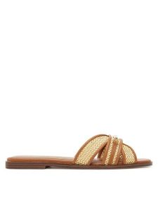 TWINSET Klapki 251TGT020 Brązowy. Brązowe klapki Twinset, bez wzorów, z tworzywa sztucznego, bez obcasa. Za 479,99 zł.
