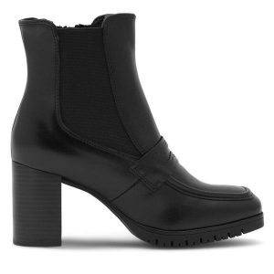 Botki Sergio Bardi. Czarne botki Sergio Bardi, bez wzorów, bez obcasa, na słupku, bez zapięcia. Za 189,99 zł.