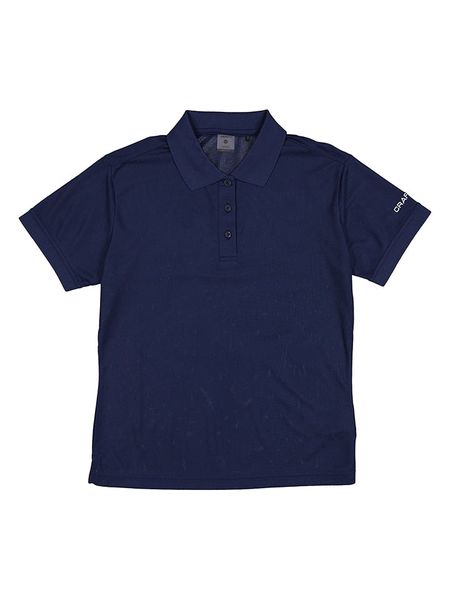 Craft Koszulka polo w kolorze granatowym rozmiar: 40. Niebieskie bluzki Craft, bez wzorów, bez kołnierzyka, bez ramiączek. Za 95,92 zł.