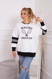 Bluza ocieplana Malibu biały+czarny. Białe bluzy KESI, l, bez wzorów, z bawełny, bez kaptura. Za 218,51 zł.