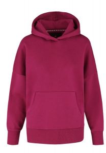 Bluza oversize B-LOVE. Czerwone bluzy Volcano, l, bez wzorów, z bawełny, z kapturem. Za 179,99 zł.