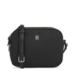 Torebka Tommy Hilfiger. Czarne listonoszki TOMMY HILFIGER, bez wzorów, bez dodatków. Za 259,99 zł.