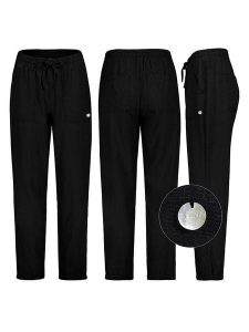 Eight2Nine Spodnie w kolorze czarnym rozmiar: S. Czarne spodnie z wysokim stanem Eight2Nine, bez wzorów, z materiału, z podwyższonym stanem. Za 86,99 zł.