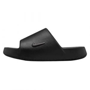 Klapki damskie Nike Calm Slide 2.0. Czarne klapki Nike, bez wzorów, z materiału, bez obcasa. Za 309,99 zł.
