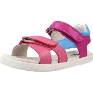 Sandały BOBUX BQ10687Q13HG SANDALIA DUNE Rose. Czerwone sandały BOBUX, bez wzorów, ze skóry, bez obcasa, bez zapięcia. Za 286,99 zł.