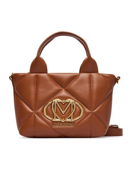 LOVE MOSCHINO Torebka JC4255PP0PLC0208 Brązowy. Brązowe kuferki LOVE MOSCHINO, bez wzorów, ze skóry, bez dodatków. Za 949,99 zł.