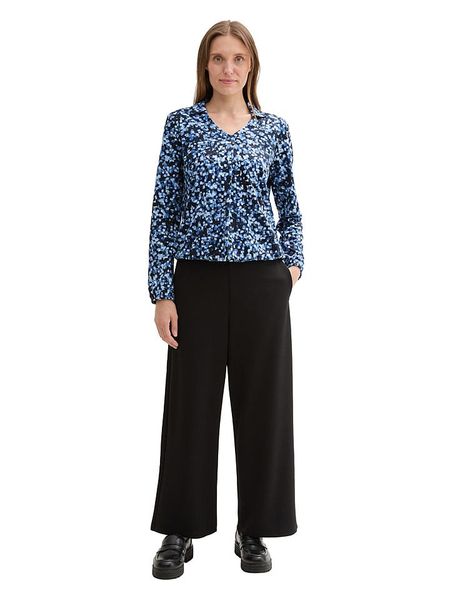 Tom Tailor Bluzka w kolorze niebiesko-granatowym rozmiar: M. Niebieskie bluzki Tom Tailor, m, bez wzorów, bez kołnierzyka, bez ramiączek. Za 61,17 zł.