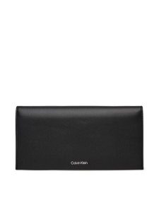 Calvin Klein Portfel Ck Narrate Large Origami Wallet K60K613004 Czarny. Czarne portfele Calvin Klein, bez wzorów, ze skóry. Za 279,99 zł.