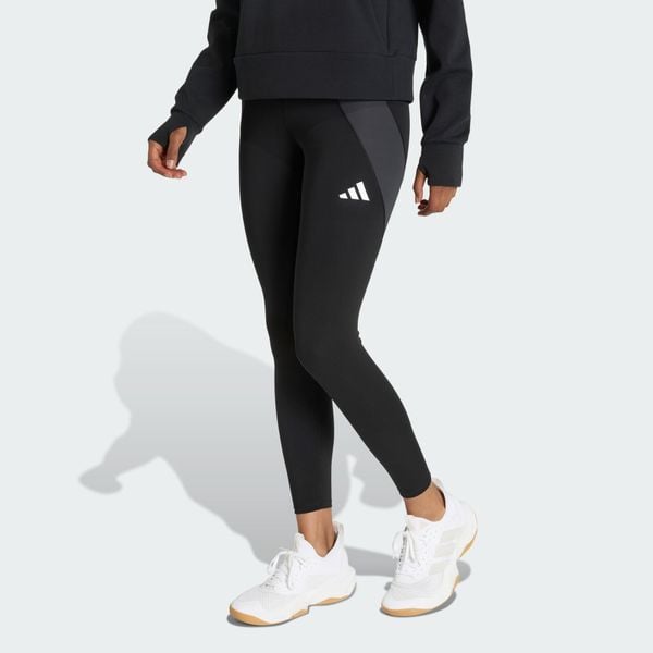 Legginsy do ćwiczeń TECHFIT Color Block 7/8. Czarne legginsy ADIDAS, bez wzorów, z elastanu, z podwyższonym stanem. Za 219,00 zł.