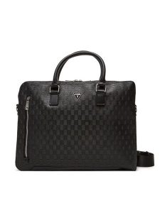 Guess Torba na laptopa HMTODE P5247 Czarny. Czarne torebki klasyczne Guess, z aplikacjami, ze skóry, bez dodatków. Za 449,99 zł.