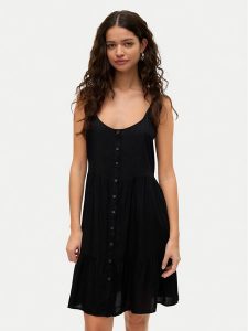 Vero Moda Sukienka letnia Bumpy 10325283 Czarny Loose Fit. Czarne kombinezony Vero Moda, na lato, l, bez wzorów, z wiskozy, bez kołnierzyka, bez ramiączek. Za 99,99 zł.