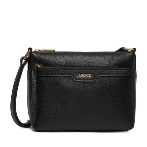 Torebka Lasocki. Czarne listonoszki Lasocki, bez wzorów, bez dodatków. Za 159,99 zł.